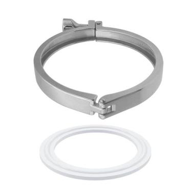 Imagem de Braçadeira sanitária Tri Clamp Beduan 3 304 em aço inoxidável com porc