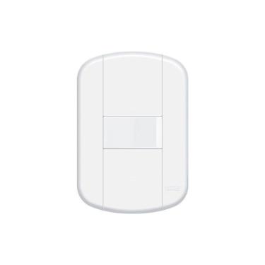 Imagem de Interruptor Paralelo Fame Blanc+ Com Placa 4x2 Branco