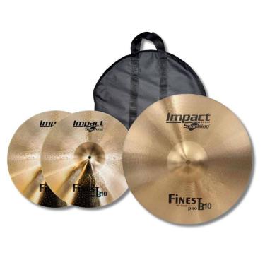 Imagem de Kit 14 Hit-Hat + 16 Crash Impact Finest Spanking + Bag Nylon