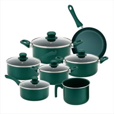 Imagem de Jogo de Panelas Napoli 7 peças Fundo Triplo de Indução com Revestiment