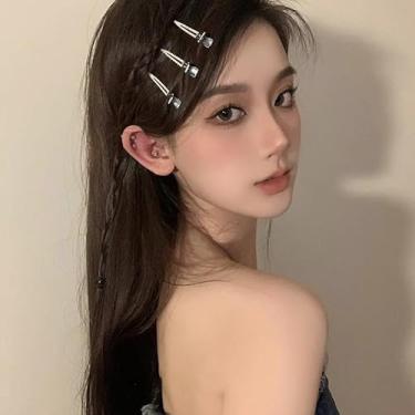 Imagem de 20 grampos de cabelo metálicos prateados modernos clipe de bico de pato sem vincos grampos de cabelo fixos raiz do cabelo ferramentas de cabeleireiro faça você mesmo, 4,5 cm