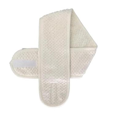 Imagem de Pacote com 1 faixa de cabelo para spa para maquiagem, ajustável, toalha macia, para lavar o rosto, esportes e ioga