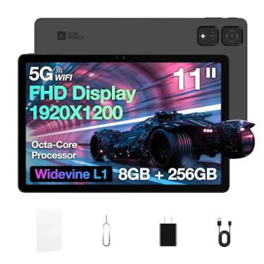 Imagem de AGM Tablet, tablet Android de 11 polegadas com MTK G91 8 GB RAM 256 GB ROM, tela sensível ao toque FHD + IPS bateria de 12H, WiFi de banda dupla, Widevine L1, GNSS/OTG/BT 5.0, câmera tripla