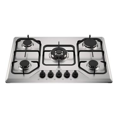 Imagem de Cooktop 5 Bocas Gas Bivolt Quadri Inox 75x52cm - Electrolux