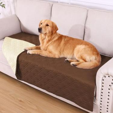 Imagem de hyha Cobertor impermeável para cama de cachorro, cobertores macios para animais de estimação, capa de sofá à prova d'água para cães, capas de sofá reversíveis laváveis para móveis (102 x 182 cm