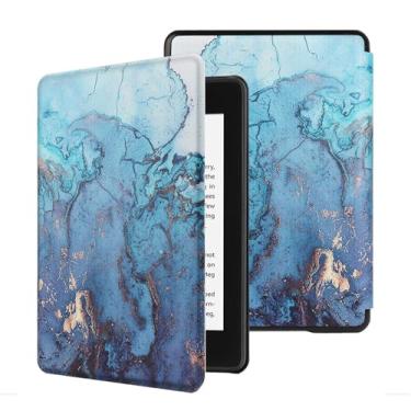 Imagem de Akacy Capa com padrão pintado de 6 polegadas para Kindle (10ª geração, modelo: J9G29R, lançado em 2019) / com função automática de despertar/hibernar/à prova d'água (25)