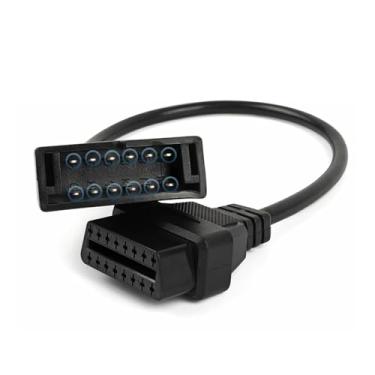 Imagem de Dogary Conector de scanner OBD1, adaptador OBD1 para OBD2 GM, cabo de extensão de diagnóstico de 12 pinos para 16 pinos, leitor de código de cabo de scanner OBD 1 para acessórios de substituição de