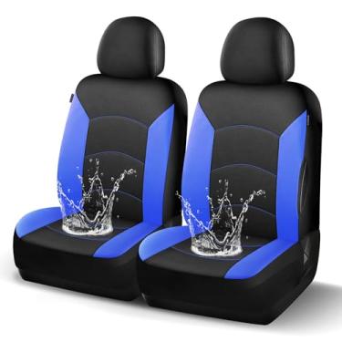 Imagem de HChengkikz Capas de assento de carro à prova d'água, capas de assento de neoprene EVA, capas de assento dianteiras compatíveis com airbag, antiderrapante, durável, proteção universal para todas as