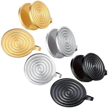 Imagem de Brincos de pressão em espiral para queloides, clipes de orelha de compressão de liga não perfurada para mulheres com alívio de pressão para orelhas sensíveis