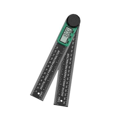 Imagem de Baoblaze Transferidor e localizador de ângulo digital, medidor de ângulo de 360°, régua de profissional de precisão 2 em 1 para bricolagem, melhorias