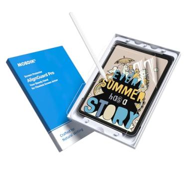 Imagem de MOBDIK Pacote com 2 protetores de tela Paperfeel compatíveis com iPad Air 33.0 cm M3 2025/ M2 2024, feito para escrita natural, menos reflexo, instalação AlignGuard Pro