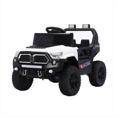 Imagem de Jipe Eletrico Infantil Carro 12V Branco Led Radio Bluetooth - Bribri