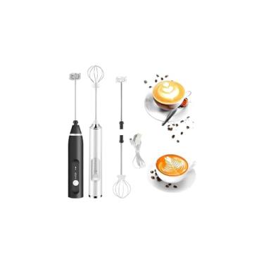 Imagem de Mini Mixer Portátil para Bebidas, Batedor Elétrico com Pilhas AA, 20,5cm, para Chocolate, Leite, Cappuccino, Coquetéis, Iogurte, Espuma
