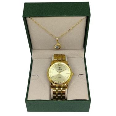 Imagem de Relógio Feminino Tuguir Analógico 9182E Dourado