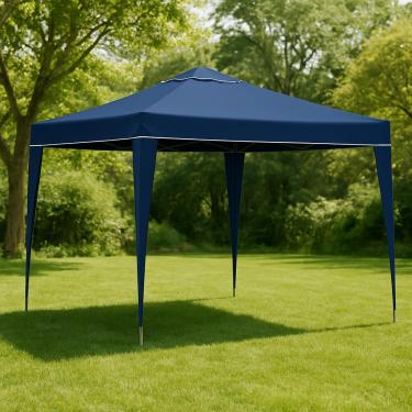 Imagem de Tenda Praia Sanfonada Gazebo 3x3 Articulado Pé Aluminio (Azul)
