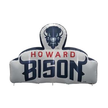 Imagem de FANMATS Mascote inflável HBCU Howard University Bison - Display inflável autoinflável, soprador e cordões embutidos, logotipo oficial da equipe - mostre seu espírito durante todo o ano