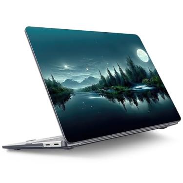 Imagem de Tuiklol Capa para laptop Microsoft Surface 2025 de 13 polegadas, Windows 11 Touchscreen Copilot+ PC Laptop 13 modelo 2095 com superfície de proteção de 13 polegadas, floresta escura noturna