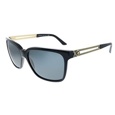 Imagem de Versace Óculos de sol masculino armação preta, lentes cinza, 58 mm