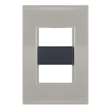 Imagem de Placa 2 Módulos 4X2 - Tramontina Liz Fendi / Grafite