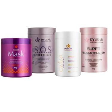 Imagem de Kit Terapia Capilar Blond Cabelos Loiros 4 Máscaras Dyusar - Dyusar Co