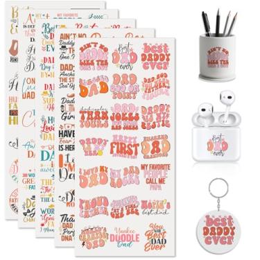 Imagem de DORSBABY Pacote retrô de 105 folhas para Dia dos Pais UV DTF Cup Wrap para Canecas Chaveiro de vidro Decalques DlY para copos, à prova d'água para transporte para artesanato (Pacote retrô do Dia dos