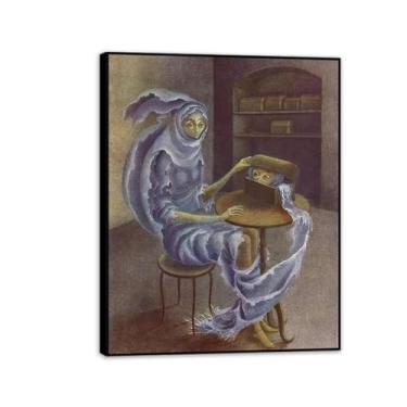Imagem de Remedios Varo Decoração de parede Abut, impressão em tela pintura surrealismo arte de parede decoração de casa Remedios Varo pôster presente para quarto sala de estar 90 x 70 cm (36 x 28 pol) moldura