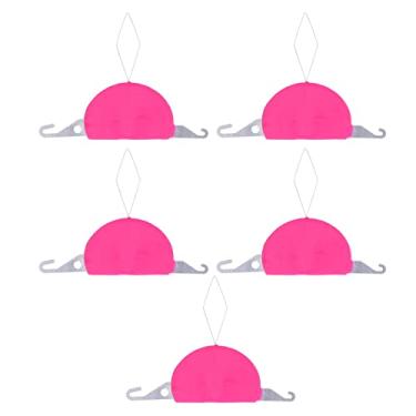 Imagem de Acouto 5 PCS 3 Em 1 Passador de Agulha Macio e Flexível - Ferramenta de Costura Leve e Portátil Rosqueamento Fácil, Assistente de Costura Manual e à Máquina, Artesanato e Fabricação de Joias (Rosa vermelha)