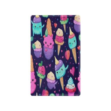 Imagem de Blueangle Placa de parede decoradora de capa em branco, tamanho padrão, cones de sorvete, capa de interruptor para quarto de escritório em casa, 4,53 x 2,76 polegadas (134)