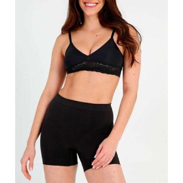 Imagem de Bermuda Modeladora Básica Sem Costura DelRio-68003, Preto, M