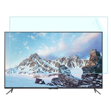 Imagem de Protetor de tela de TV antiluz azul de 43-75 polegadas, cobertura total universal antirriscos antirreflexo película de filtro de proteção para os olhos, superfície fosca antiimpressões digitais / 75