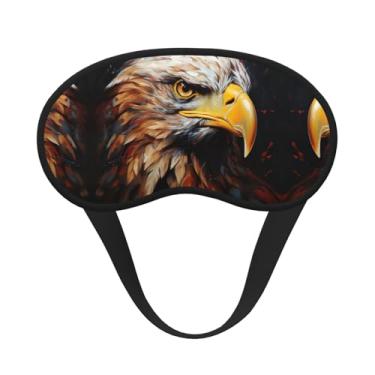 Imagem de Máscara de dormir blackout com estampa de águia, máscara para os olhos, leve, macia, para dormir, meditação, viagem, ioga