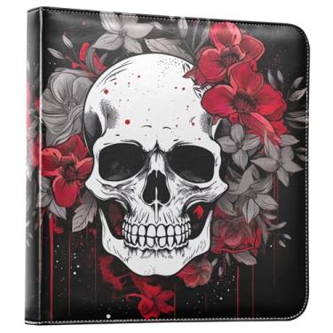 Imagem de xigua Álbum de fotos de flores de caveira autoadesivo com 20 folhas destacáveis, álbum faça você mesmo para família, casamento, aniversário, férias e viagens de bebê