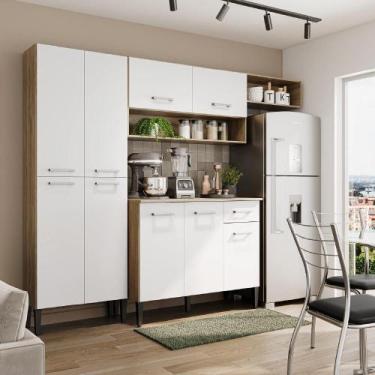 Imagem de Cozinha Compacta Arizona Glam Carvalho Carraro - Carvalho-branco Carva