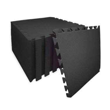 Imagem de SELLER Tapete de Encaixe em EVA – 24 peças 50×50 cm, 5mm espessura, superfície antiderrapante, modular tipo quebra-cabeça, com bordas, piso infantil, academia, brinquedoteca, proteção contra impacto e conforto
