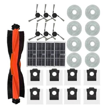 Imagem de Acessórios Compatíveis com Dreame L40 Ultra / X40 Ultra - Sacos de Pó + Mop + Escovas Principal e Laterais + Panos de Limpeza - Kit Completo de Reposição para Aspirador Robô(1)