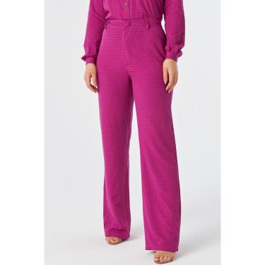 Imagem de Calça PKS Alfaiataria Reta Rosa -GG-Feminino