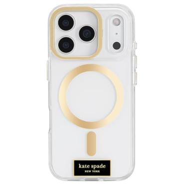 Imagem de Kate Spade New York Capa para iPhone 17 Pro com suporte para câmera - compatível com MagSafe - Capa de telefone de designer - Ícone transparente