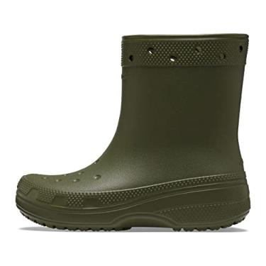 Imagem de Crocs Bota de chuva clássica unissex para adultos, Verde militar, 34