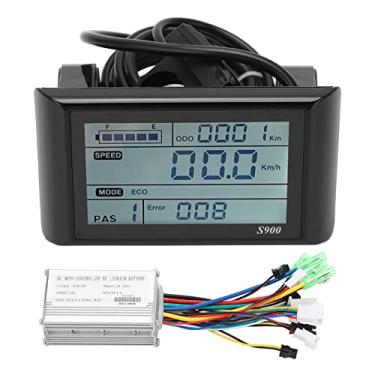 Imagem de Acouto Kit de Controlador de Motor Sem Escova 36V / 48V 15A Com Painel de Exibição LCD S900, Bicicletas Elétricas, Compatível Com Guidão de 22,2 Mm, Construção Em Liga de Alumínio e ABS, Bicicleta