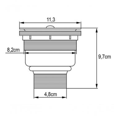 Imagem de Kit Válvula Escoamento Pia De Cozinha 4 1/2 Cesto Higiênico