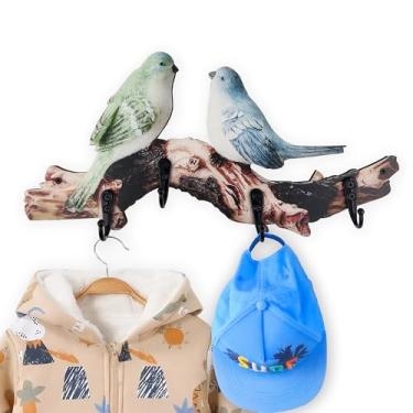 Imagem de Midrean Berçário infantil de madeira fofo divertido ramo de árvore animal toalha cabideiro decorativo ganchos de parede para porta quarto de banho