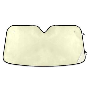 Imagem de Toldo amarelo claro Goldenrod para janela de carro, protetor solar de carro, proteção UV dobrável para janela de carro