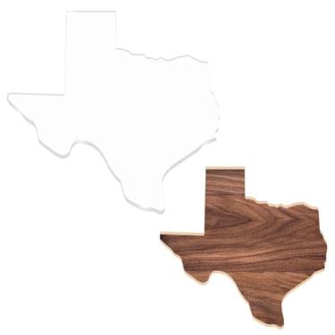 Imagem de Modelo de roteador acrílico Texas State, 35 x 34,5 cm, ferramenta reutilizável de design de mapa de estado, estêncil de madeira acrílico para presente de marcenaria, amantes do Texas, decoração de