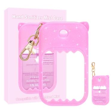 Imagem de taessv Capa de spray desinfetante para as mãos para Touchland capa de silicone Touchland chaveiro bonito desinfetante para as mãos compatível com Touchland Power Mist névoa suave, névoa brilhante