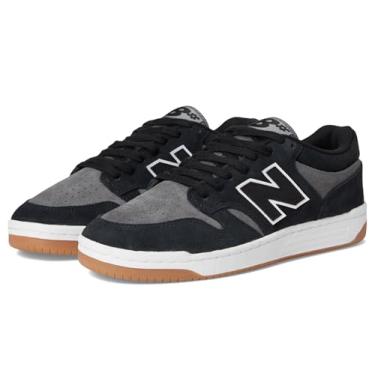 Imagem de New Balance Tênis de skate unissex adulto 480 numérico, Preto/cinza, 13.5 Women/12 Men