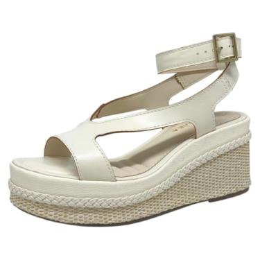 Imagem de Sandália Feminina Anabela Plataforma Tramado Leve Tanara