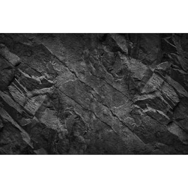 Imagem de Fundo de aquário de rocha fundo subaquático de pedra preta para tanque de peixes pano de fundo terrário rochoso preto pedra preta fundo de habitat de réptil rochoso para animais de estimação papel de