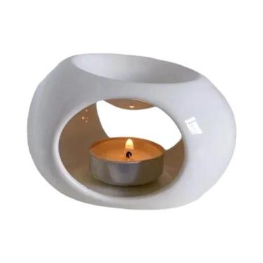 Imagem de Suporte De Vela De Cerâmica Preta Difusor De Óleo Essencial Incensário