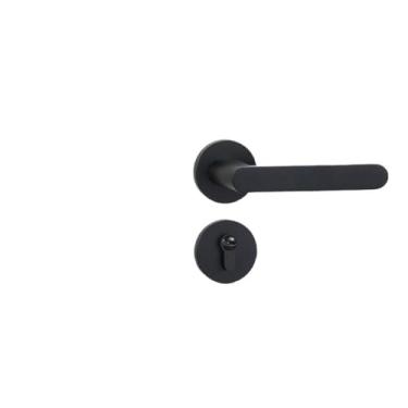 Imagem de Fechadura de porta magnética para quarto de madeira maciça de liga de zinco preta para quarto silencioso moderno e simples (Yahei Comes 5845 Silent)