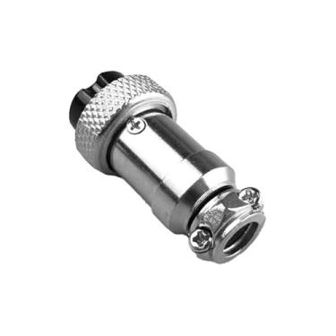 Imagem de 5 peças de soquete GX16 2/3/4/5/6/7/8/9/10 pinos tipo porca macho e fêmea conector de painel circular de 16 mm (macho de 4 pinos)